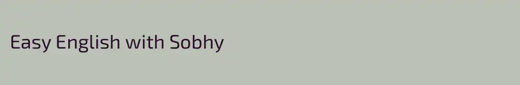 Easy English with Sobhy